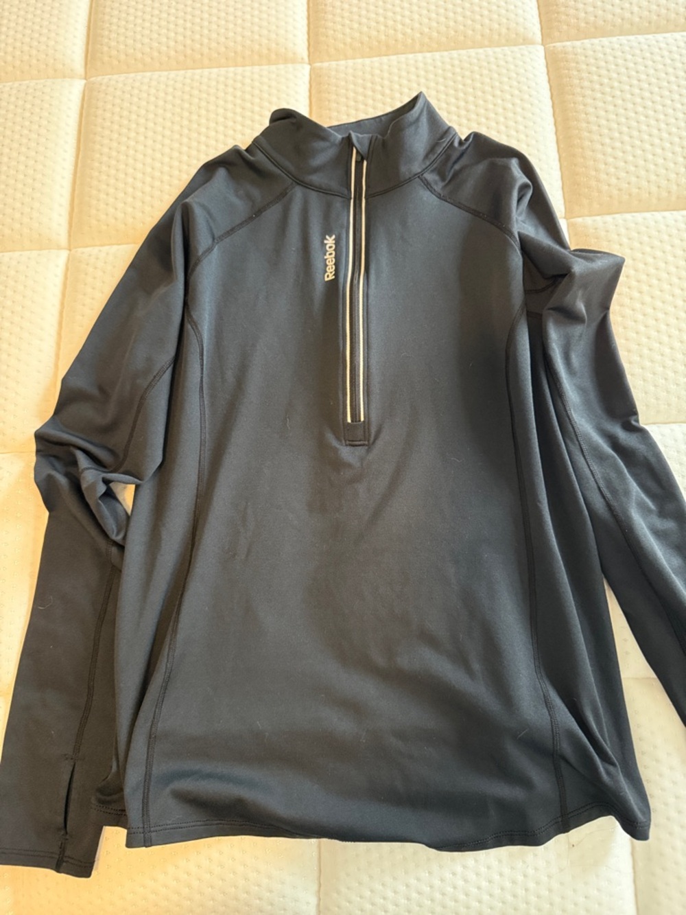 Reebok Black Zip-Front Athletic Jacket